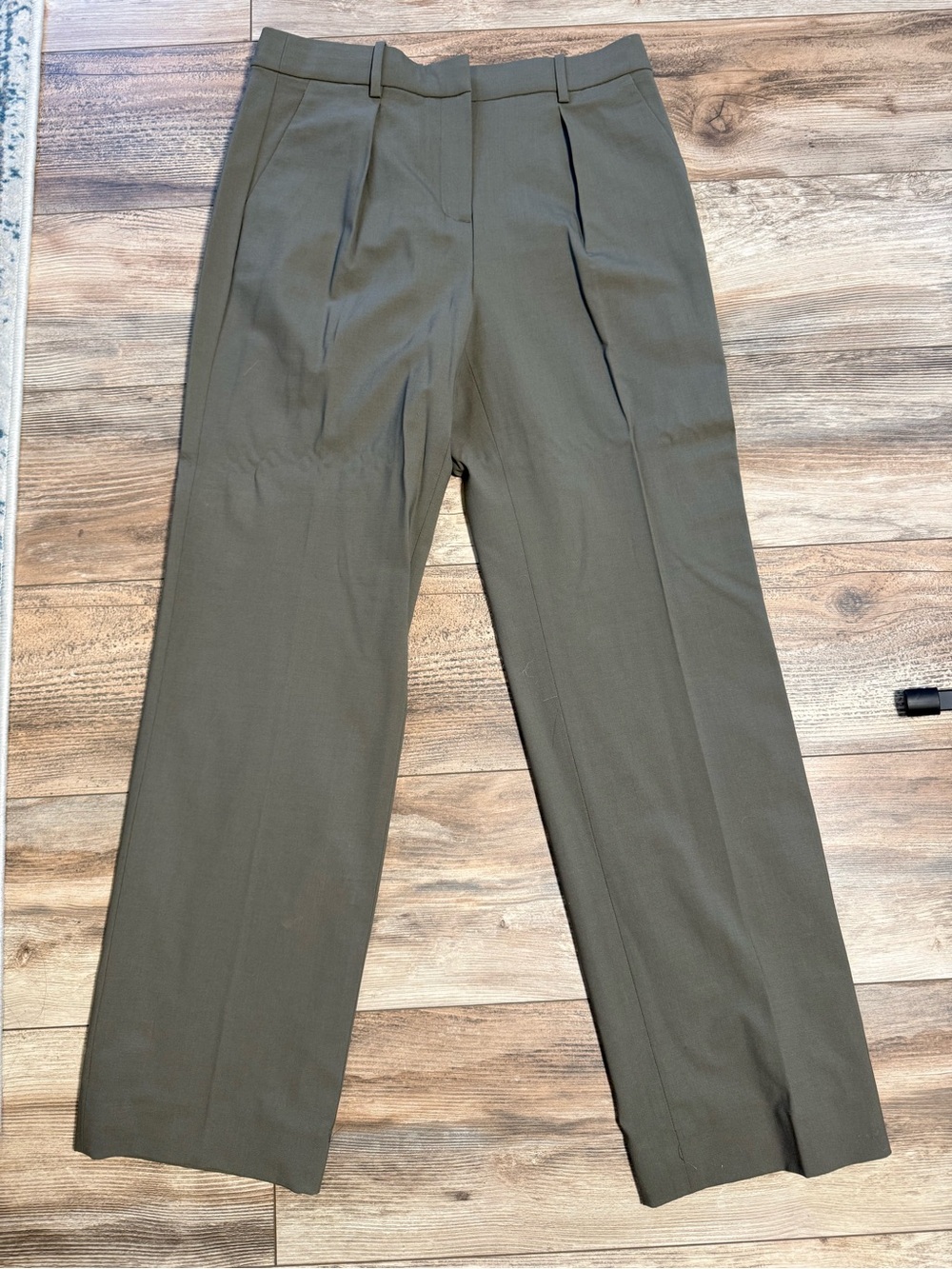 J. Crew Olive Green Pleated Dress Trousers